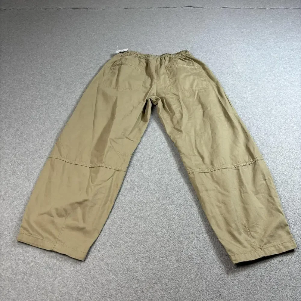 Gap Kids Pants Boys XXL 14-16 Khaki Cargo Barrel Leg Zip Pocket Youth Uniform